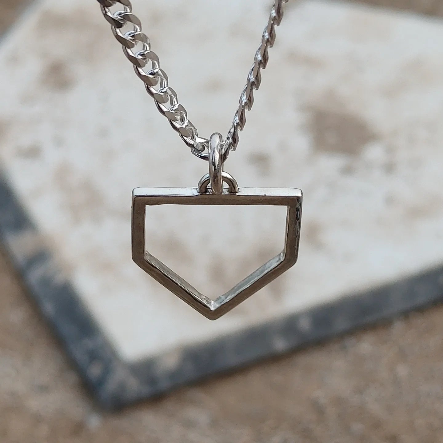 Baseball Home plate pendant