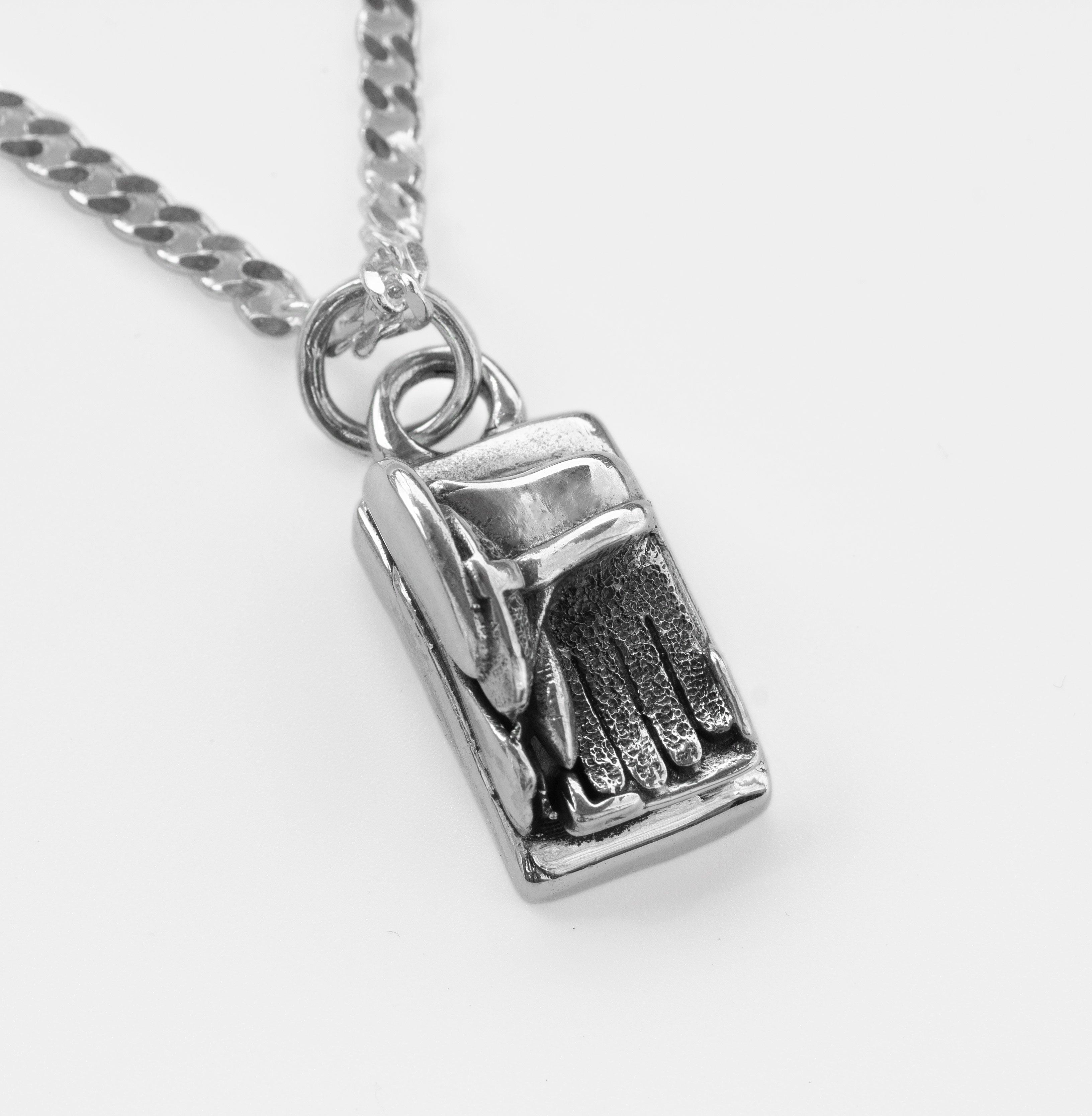 Personalized Sterling Silver Hockey Goalie Blocker