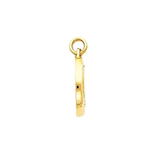 Peace 14K yellow and white gold charm