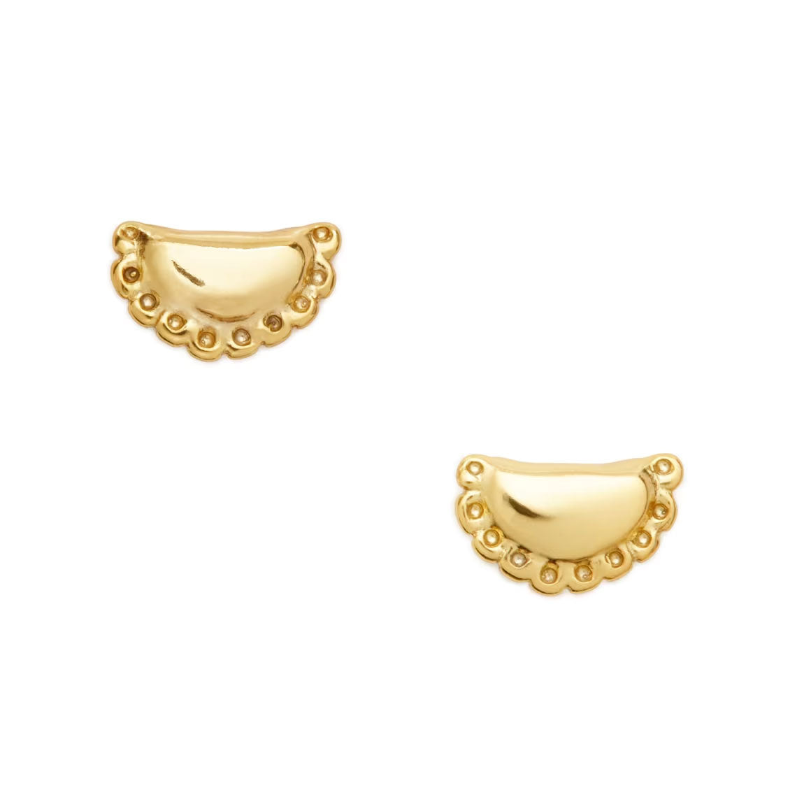 Pirogies 14K Yellow  Post Earrings